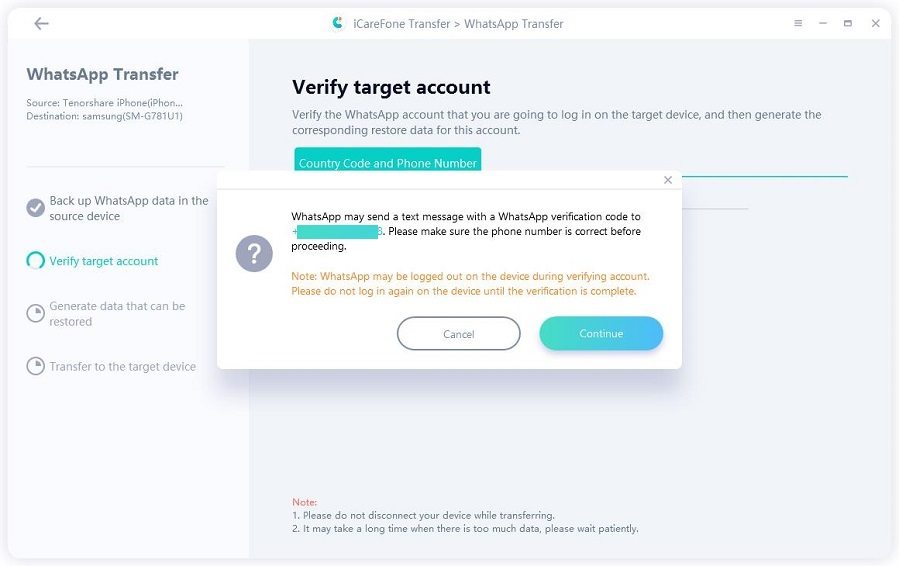 transfer whatsapp from android to iphone