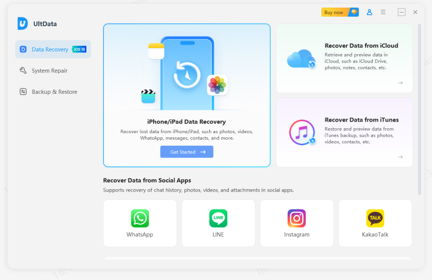 ecover data from ios devices - Ultdata-guide