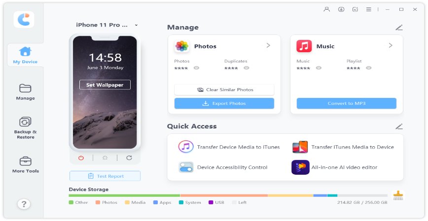 icarefone connect device via usb
