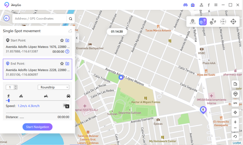 ianygo two spot route