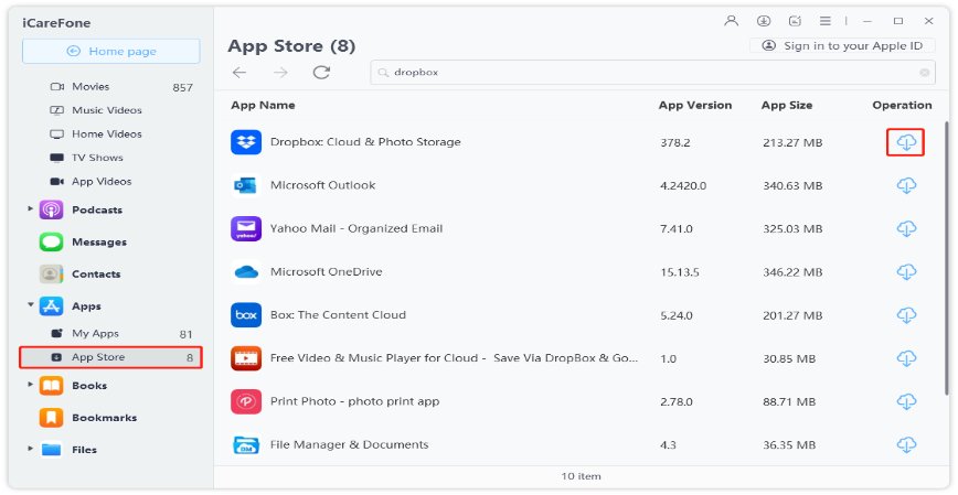 search and install apps