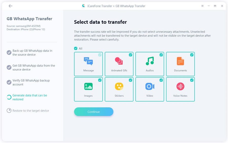 transfer whatsapp from android to iphone
