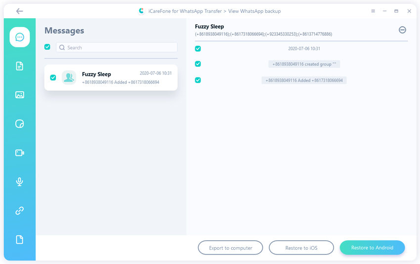 transfer whatsapp from android to iphone