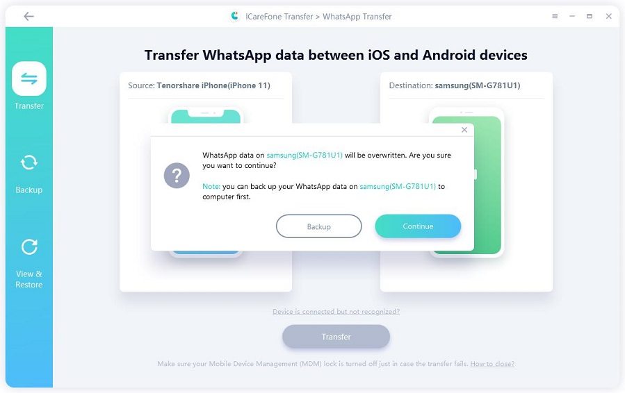 transfer whatsapp from android to iphone