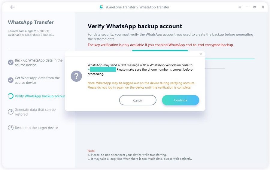 transfer whatsapp from android to iphone