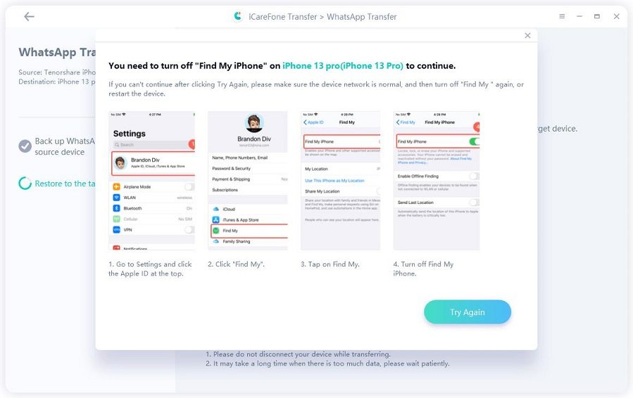 transfer whatsapp from android to iphone