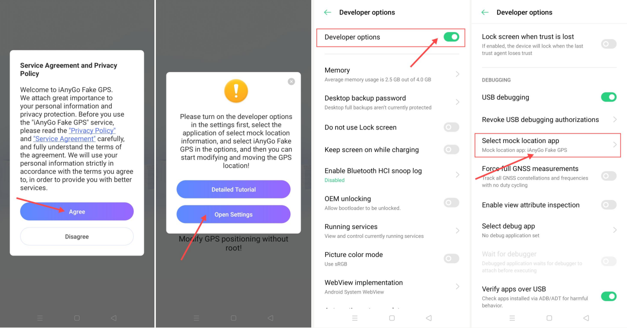 Choose iAnyGo as a mock location app